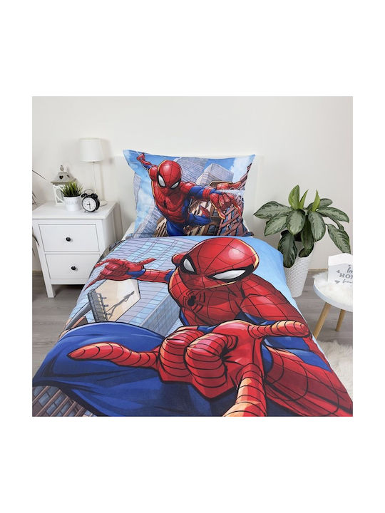 Darymex Set Kids Duvet Cover Single with Pillowcase Cotton Blue 140x200cm