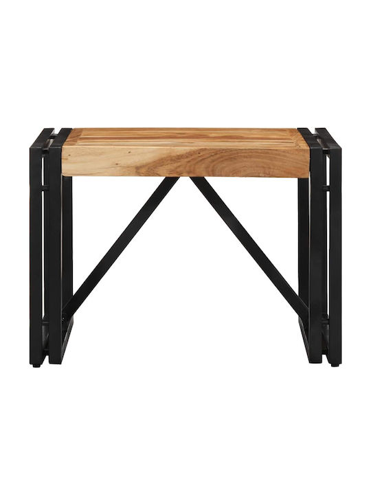 Rectangular Side Table from Solid Wood Coffee L50xW50xH35cm.