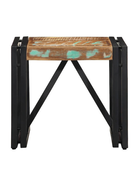 Square Side Table from Solid Wood Colorful L40xW40xH35cm.