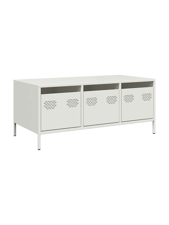 Rectangular Coffee Table Metal White L101.5xW50xH43.5cm.