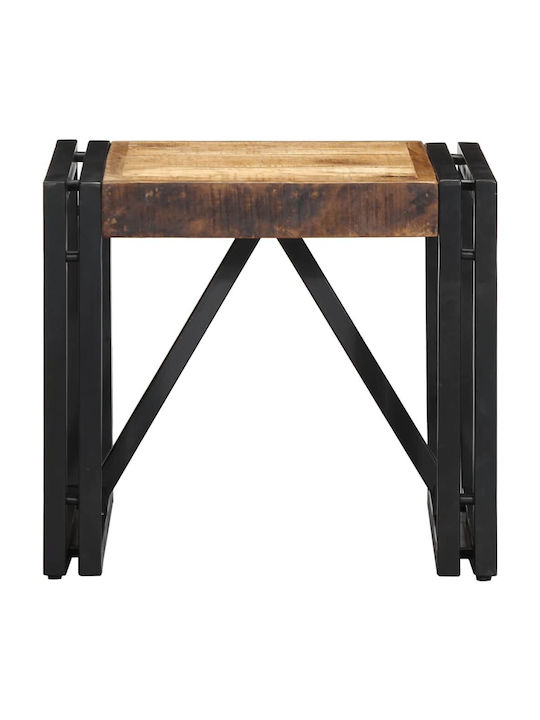 Square Side Table from Solid Wood Coffee L40xW40xH35cm.