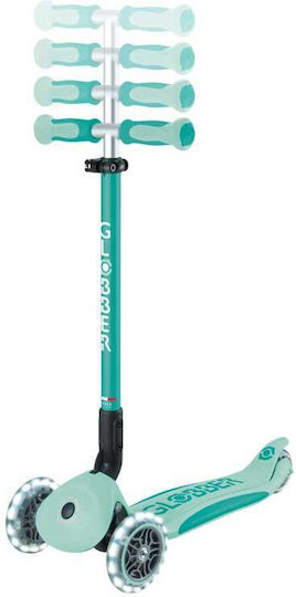 Globber Παιδικό Πατίνι Αναδιπλούμενο Go Up Deluxe Lights 360° Τρίτροχο με Led Φωτισμό Mint Green