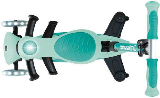 Globber Παιδικό Πατίνι Αναδιπλούμενο Go Up Deluxe Lights 360° Τρίτροχο με Led Φωτισμό Mint Green