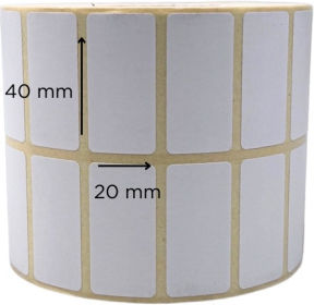 thessPACK 4500 Αυτοκόλλητες Ετικέτες σε Ρολό για Εκτυπωτή Ετικετών 40x20mm