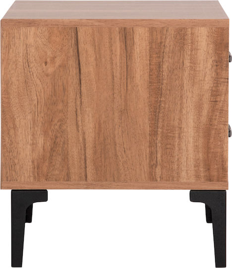 Harry Wooden Bedside Table Beige 55x43x48cm