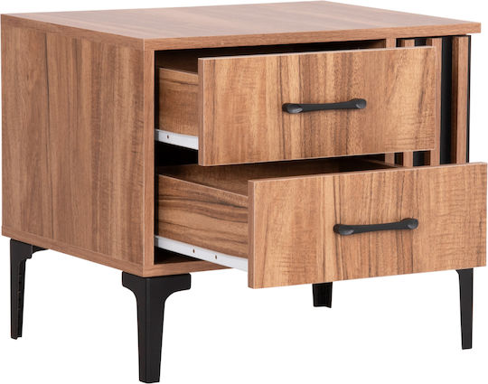 Harry Wooden Bedside Table Beige 55x43x48cm