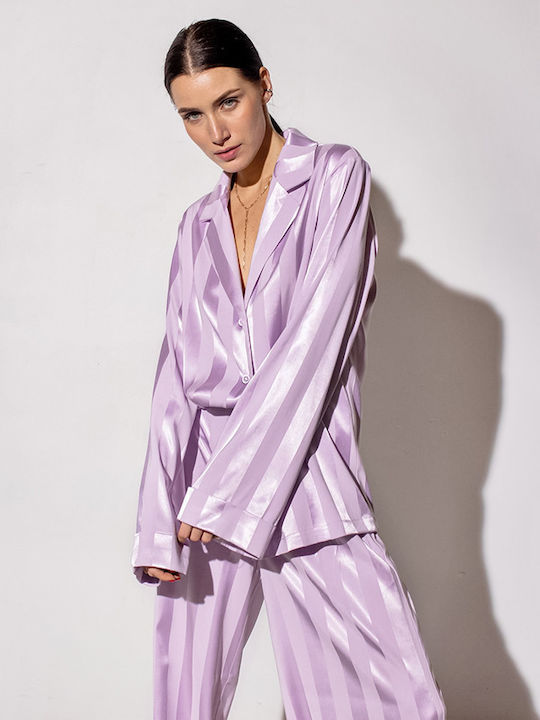 La Lolita Amsterdam Summer Women's Pyjamas Set Lilac Emery
