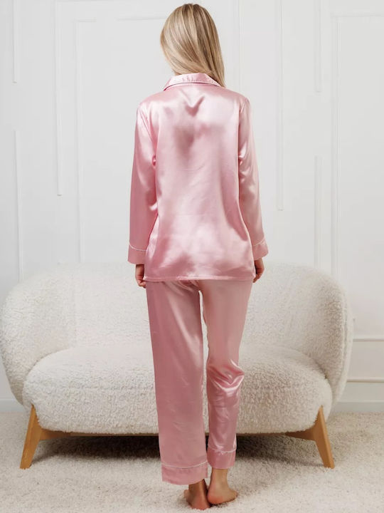 La Lolita Amsterdam Summer Women's Pyjama Set Soft Pink Elia