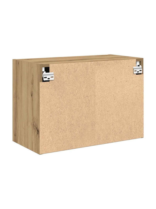 Wall Living Room Display Cabinet Made of Particle Board Brown 60x30x41cm