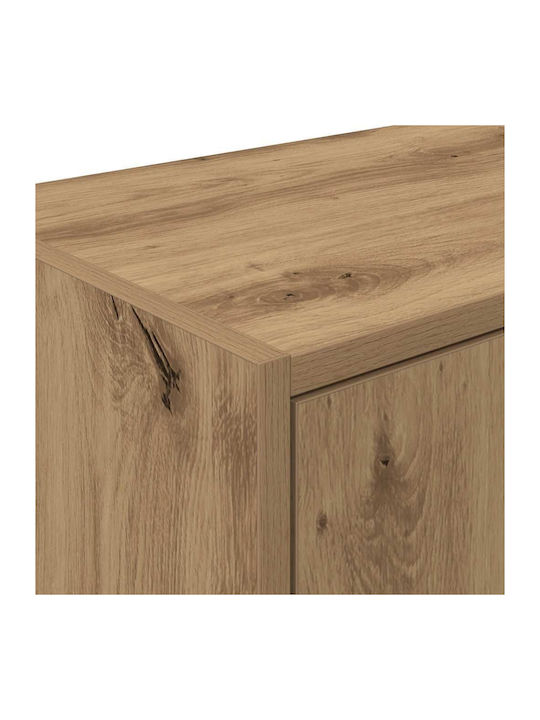 Wall Living Room Display Cabinet Made of Particle Board Brown 60x30x41cm