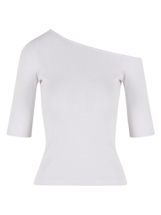 Damen Sommer Bluse Kurzärmelig White