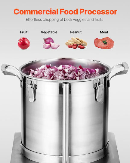 Vevor Food Processor & Vegetable Blender 15L Stainless Steel Food Grade