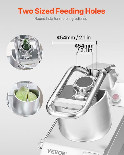 Vevor Food Processor Vegetable Cutter 6 Blades Food Grade Stainless Steel