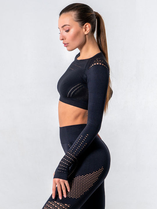 Rea Training Women's Long High Waist Leggings Black