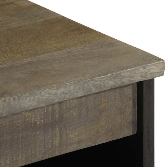 Comoda pentru Dormitor din Lemn Masiv Negru 60x33x75buc