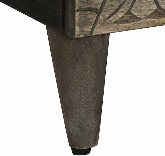Chest of Drawers of Solid Wood Light Grey 60x33.5x75cm