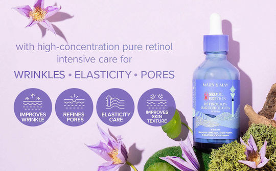 Mary & May 0.1% Bakuchiol Cica Beruhigend & Anti-Aging Serum Gesicht mit Bakuchiol & Retinol 80ml