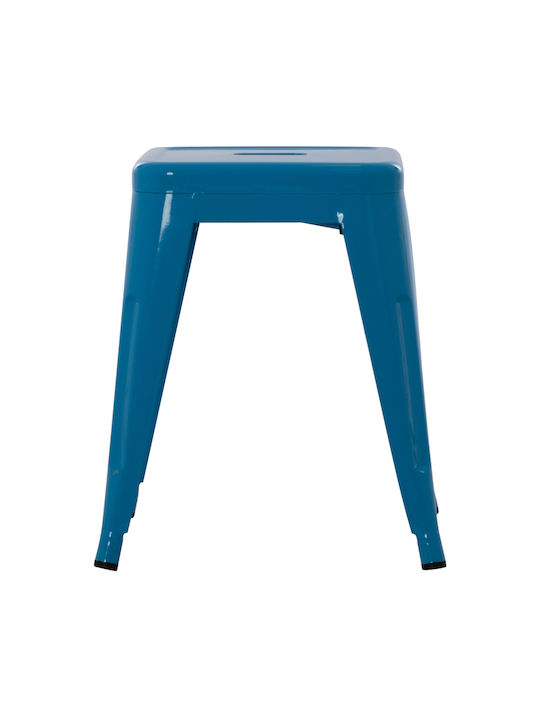 Metallic Outdoor Stool Melita Blue 37x37x45cm