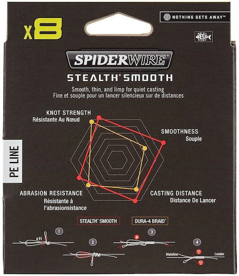 Spiderwire Stealth Smooth 8 Yellow Line 0.13mm 12.7kg 300m