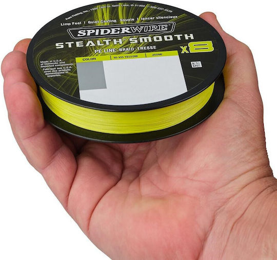 Spiderwire Stealth Smooth 8 Yellow Line 0.13mm 12.7kg 300m
