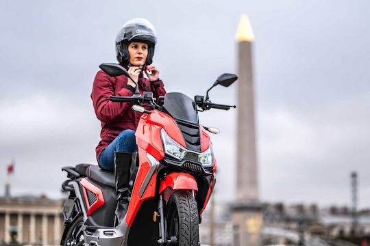 Omax Motocicletă Electrică Autonomie 75km Roșu Culoare