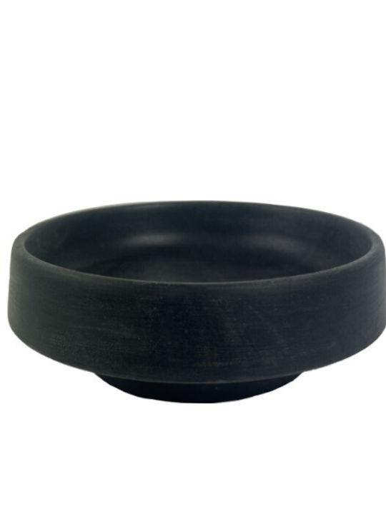 Nakaro Wood Wooden Salad Bowl Black 17x17cm