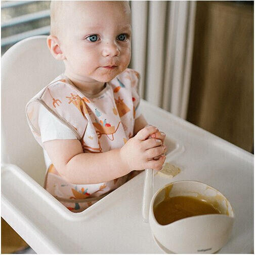 Babyono Baby Food Bowl made of Silicone Beige