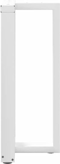 vidaXL Metallic Furniture Leg 2 Pieces Suitable for Table / Coffee Table / Office 40x35x90cm White