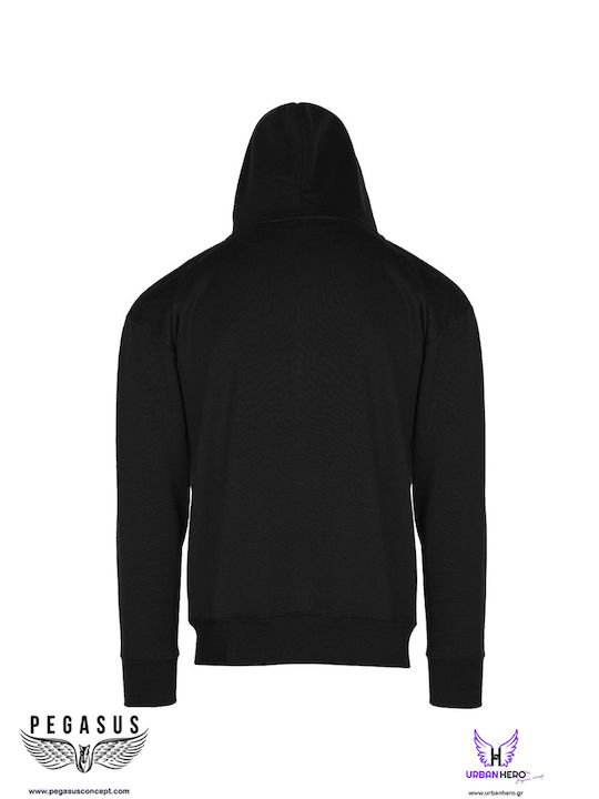 Φούτερ Κουκούλα Τσέπες Ενηλίκων Μαύρο Εταιρίας Pegasus Τύπωμα Bart Simpson Metallica