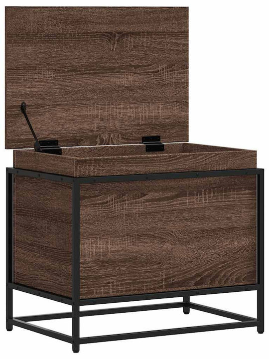 vidaXL Storage Box Wooden Decorative Trunk Brown 60x40x51.5cm