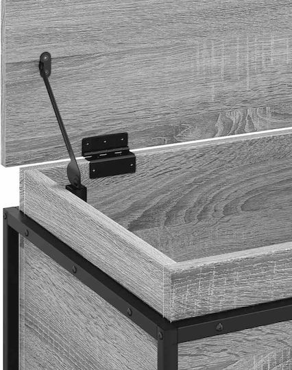 vidaXL Storage Box Wooden Decorative Trunk Gray 60x40x51.5cm