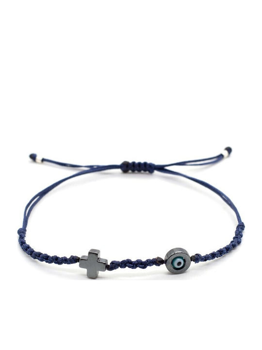 Irmelia Men's Bracelet with Cross design made of Silver