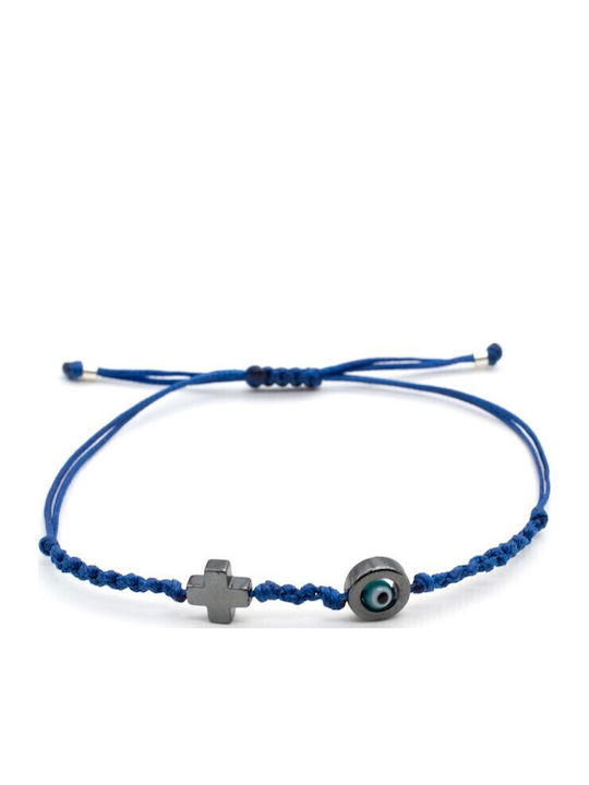 Irmelia Men's Bracelet with Cross design made of Silver