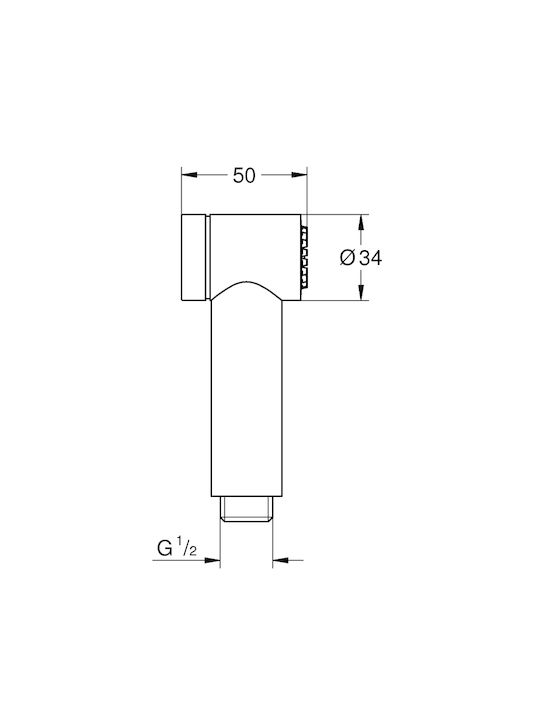 Grohe Телефон Биде Сребрист