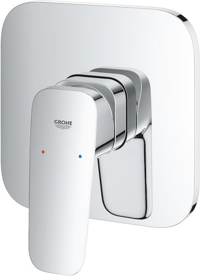 Grohe Μίκτης Μπαταρίας Εντοιχισμού για Ντουζιέρα 1 Εξόδου Ασημί 4067393010609