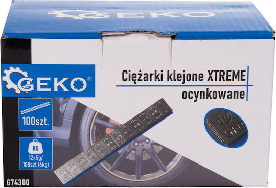 Klebegewichte-Set zum Auswuchten von Alufelgen 12 x 5 g 100 Stück Geko G74300