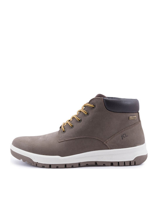 4255 Leder Chelsea Stiefeletten Oil Green
