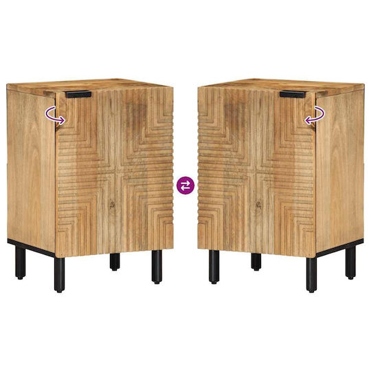 vidaXL Lemn Cabinet de baie L38xA33.5xÎ58cm Maro
