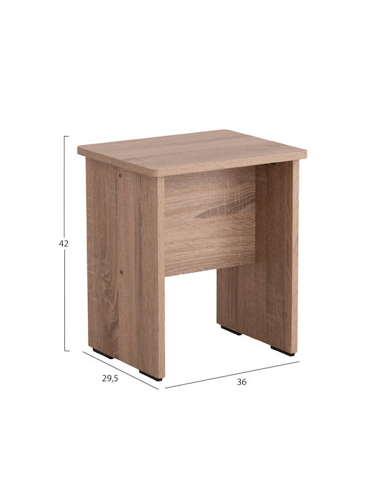 Bodenstehende Schminktisch Schlafzimmer Crystel Holz Sonama Eiche mit Spiegel & Hocker 74x39x155cm