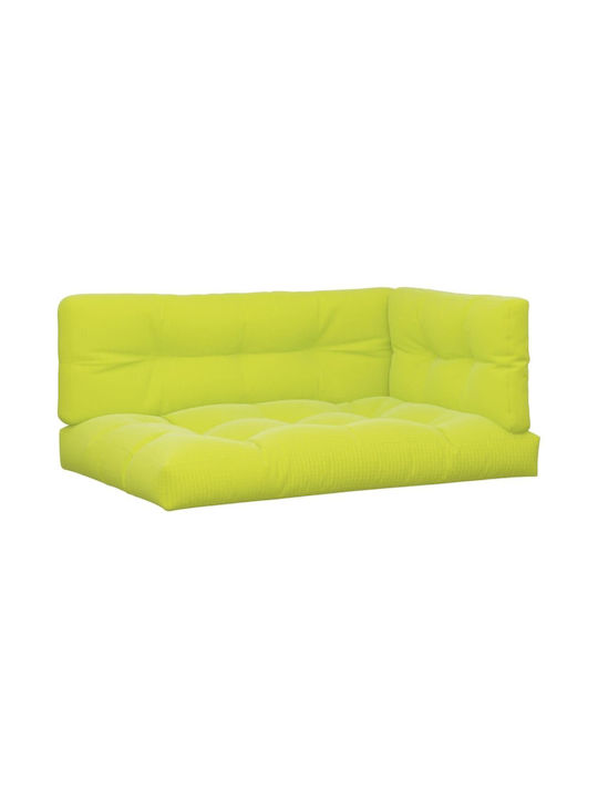 vidaXL Pallet Sofa Cushion Light Green 3pcs