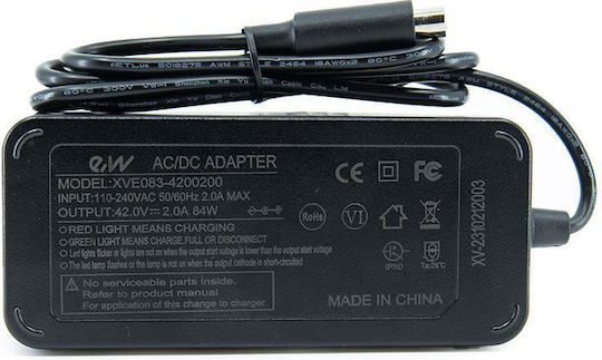 Ewheels CP4220 Charger for Electric Scooter Charger for Xiaomi Scooter and Ninebot Segway, Ninebot in Black Color