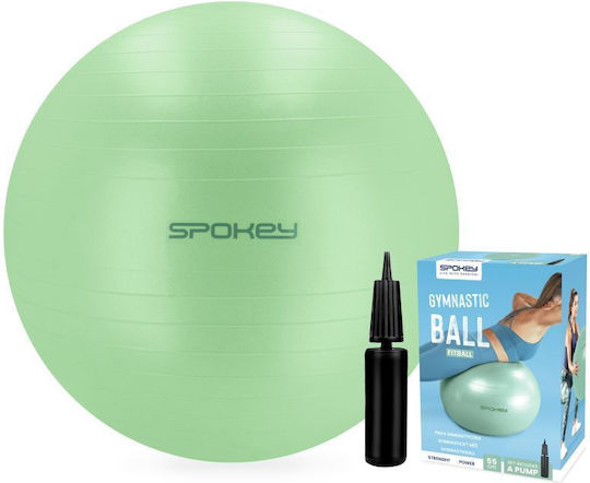 Spokey Fitball Μπάλα Pilates 55cm σε Πράσινο Χρώμα