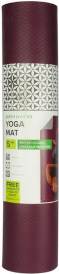 Gaiam Earth Lovers Exercise Mat Red (173x61x0.5cm)