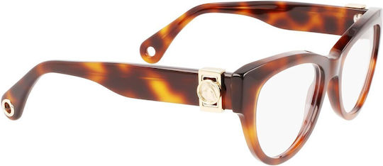 Lanvin Plastic Eyeglass Frame Brown LNV2626-214