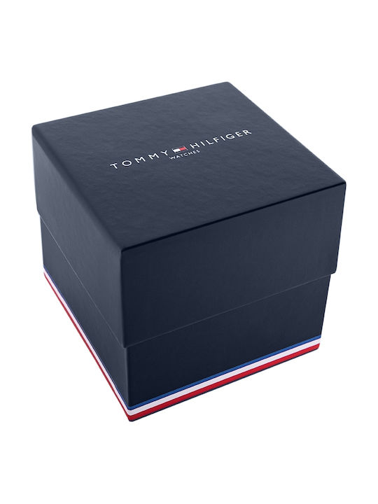 Tommy Hilfiger Luca Men's Watch 50mm Chronograph Battery with White Stainless Steel Bracelet