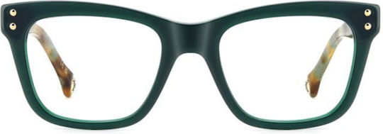 Carolina Herrera Plastic Eyeglass Frame Green HER 0257 1ED