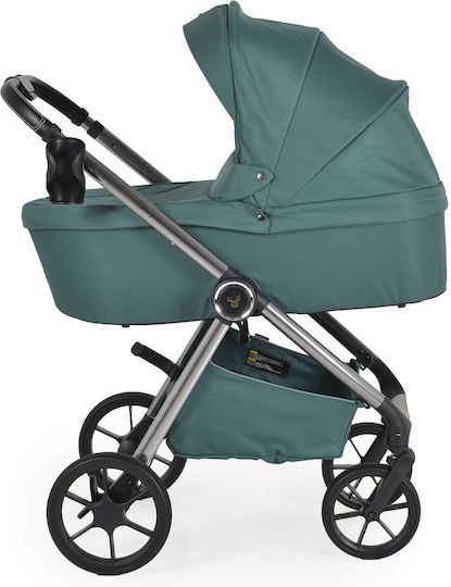 Cangaroo Unique Verstellbar 3 in 1 Baby Kinderwagen Geeignet für Neugeborene Pine Green