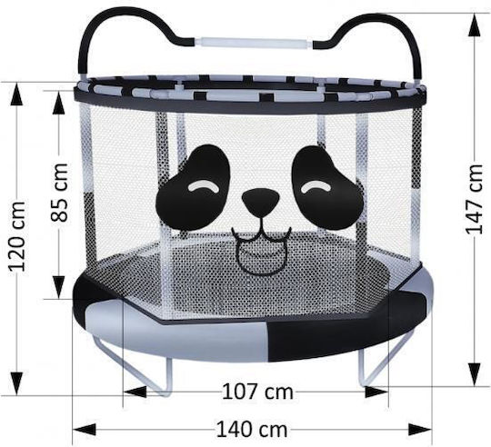 Bebe Stars Kids Trampoline 140cm with Handle & Net