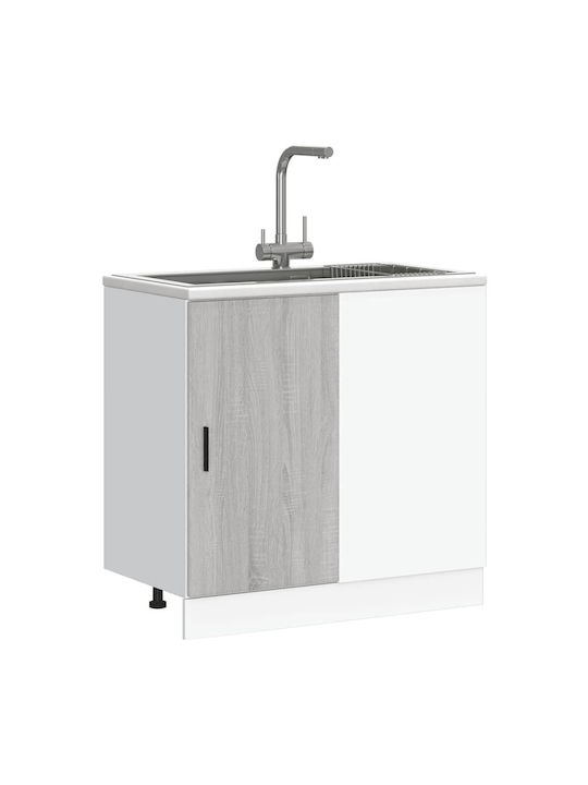 Sink Cabinet Gray Sonoma 80x46x81.5pcs