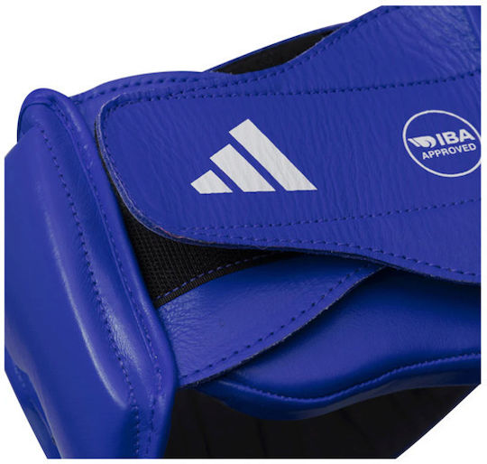 adidas AIBAH1 Κάσκα Πυγμαχίας Ενηλίκων Aνοιχτού Τύπου Δερμάτινη Μπλε